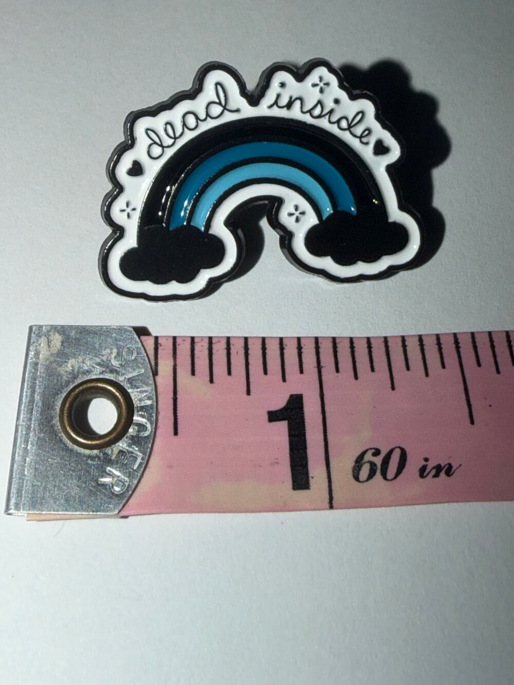 Dead inside Dark Rainbow Pin Brooch